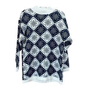 Vintage Fair Isle Pullover Turtleneck Sweater